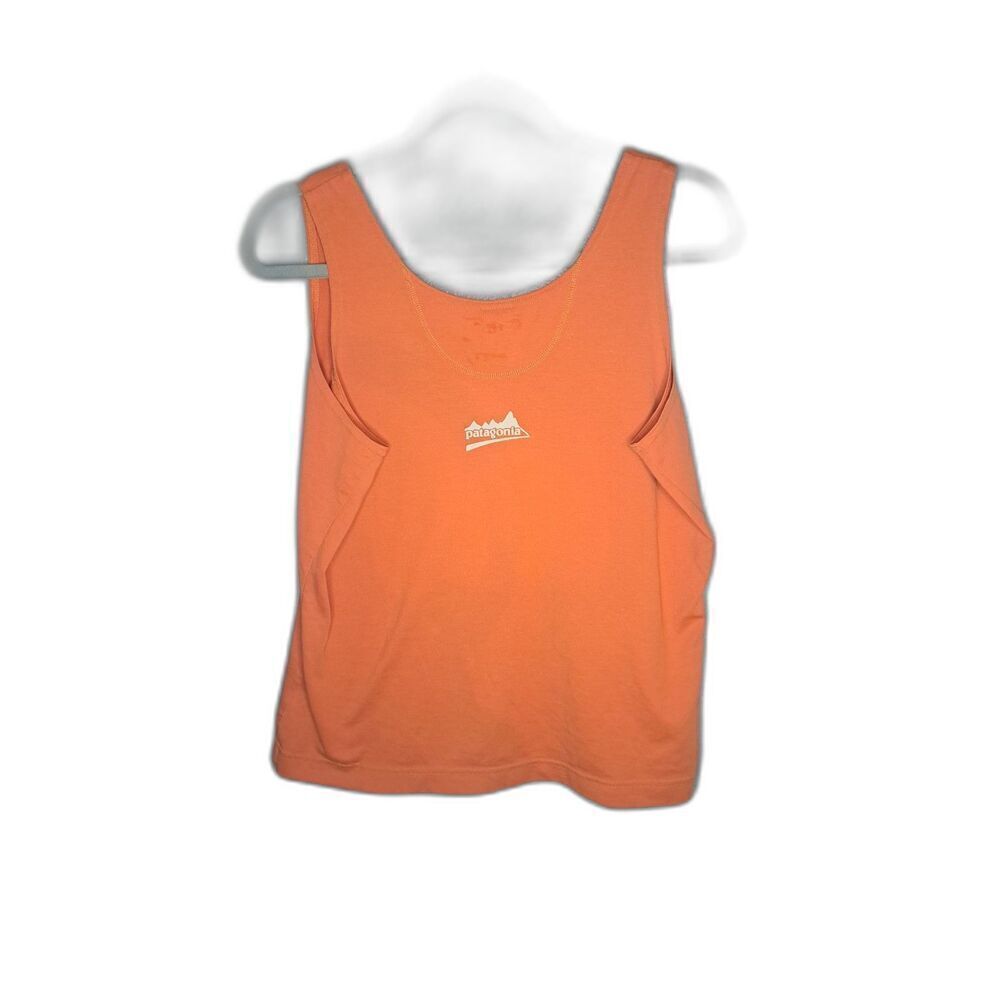 Patagonia Women's Orange Cotton Blend Tank Top Size Medium